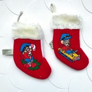 VINTAGE Set Fievel Goes West An American Tail Stockings 1986 Sears / McDonald's